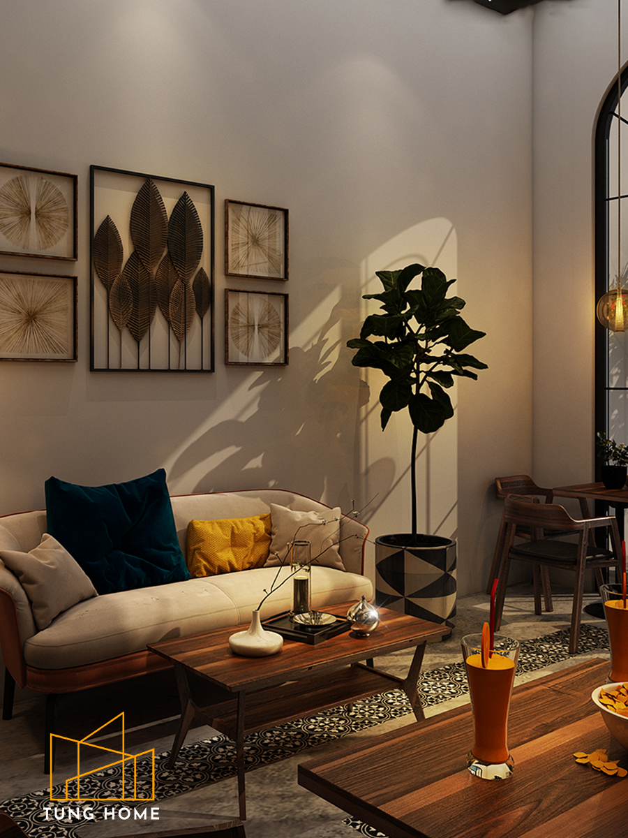 Thiết kế nội thất quán cafe chị Hoài - tunghome