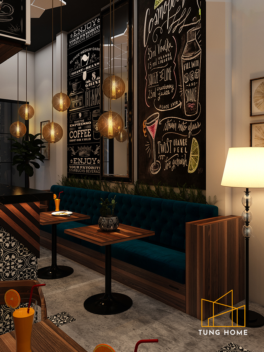 Thiết kế nội thất nhà hàng - quán cafe - TUNGHOME