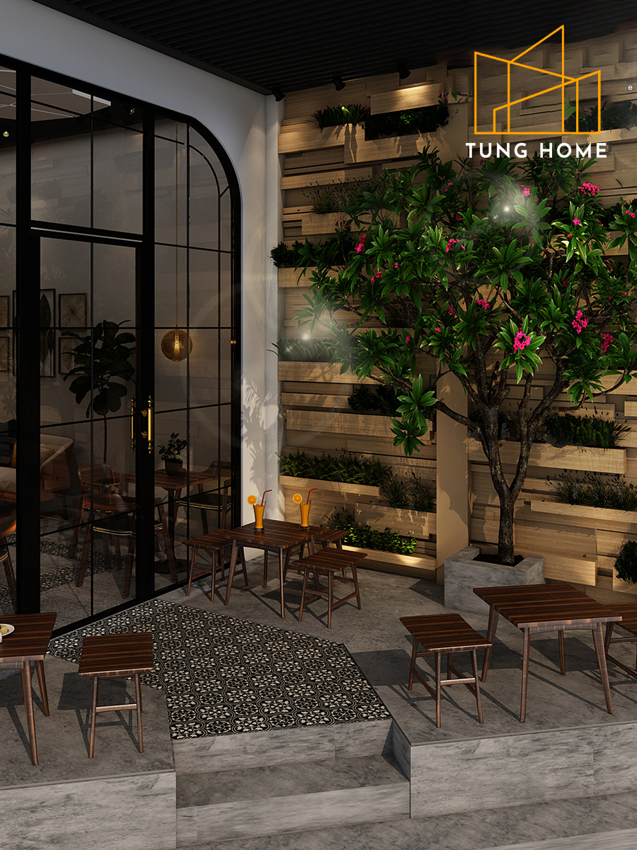 Thiết kế nội thất quán cafe chị Hoài - tunghome