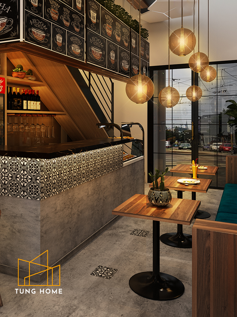 Thiết kế nội thất quán cafe chị Hoài - tunghome