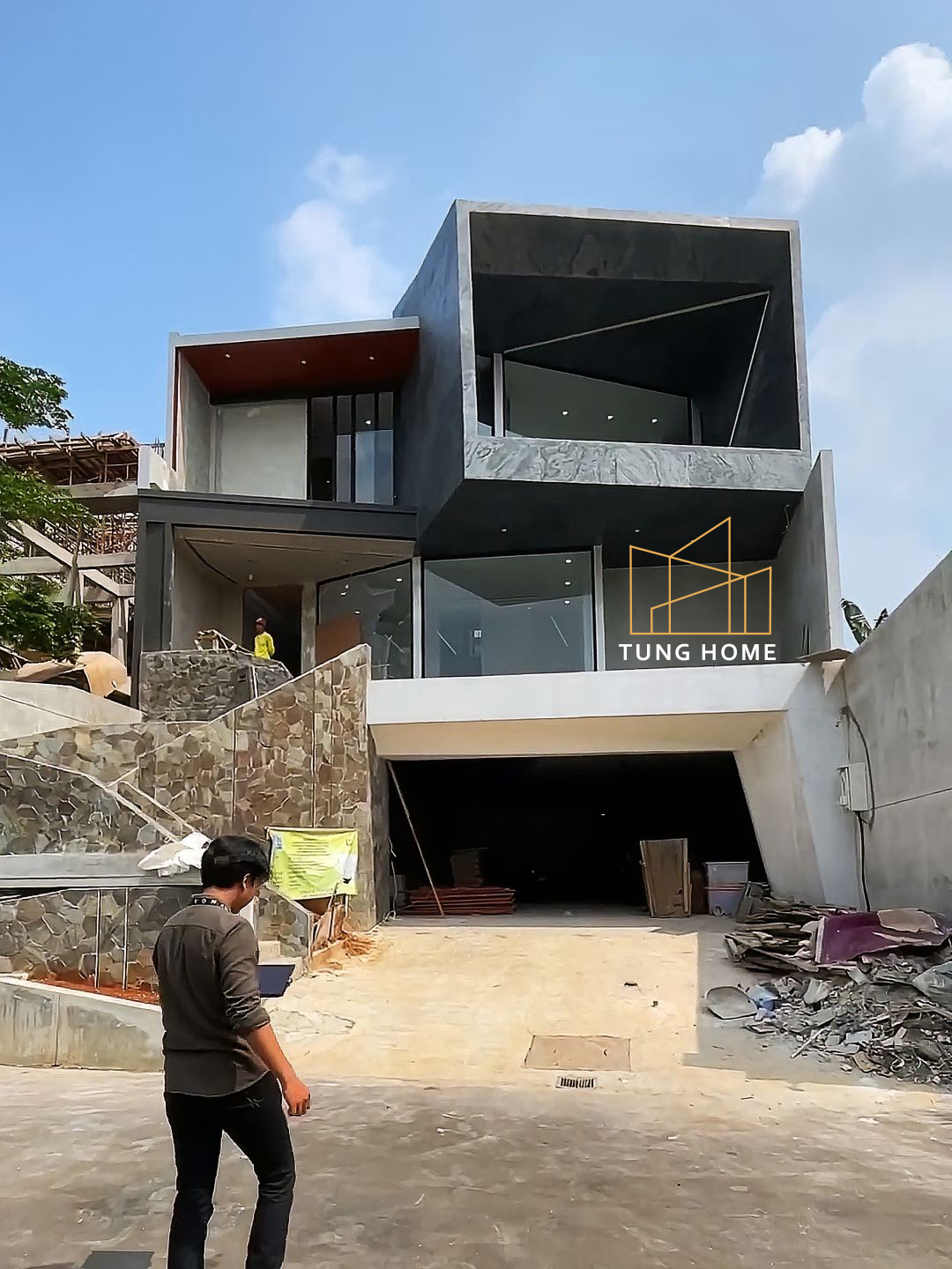 Quá trình xây dựng nhà phố 3 tầng phong cách hiện đại - Tunghome