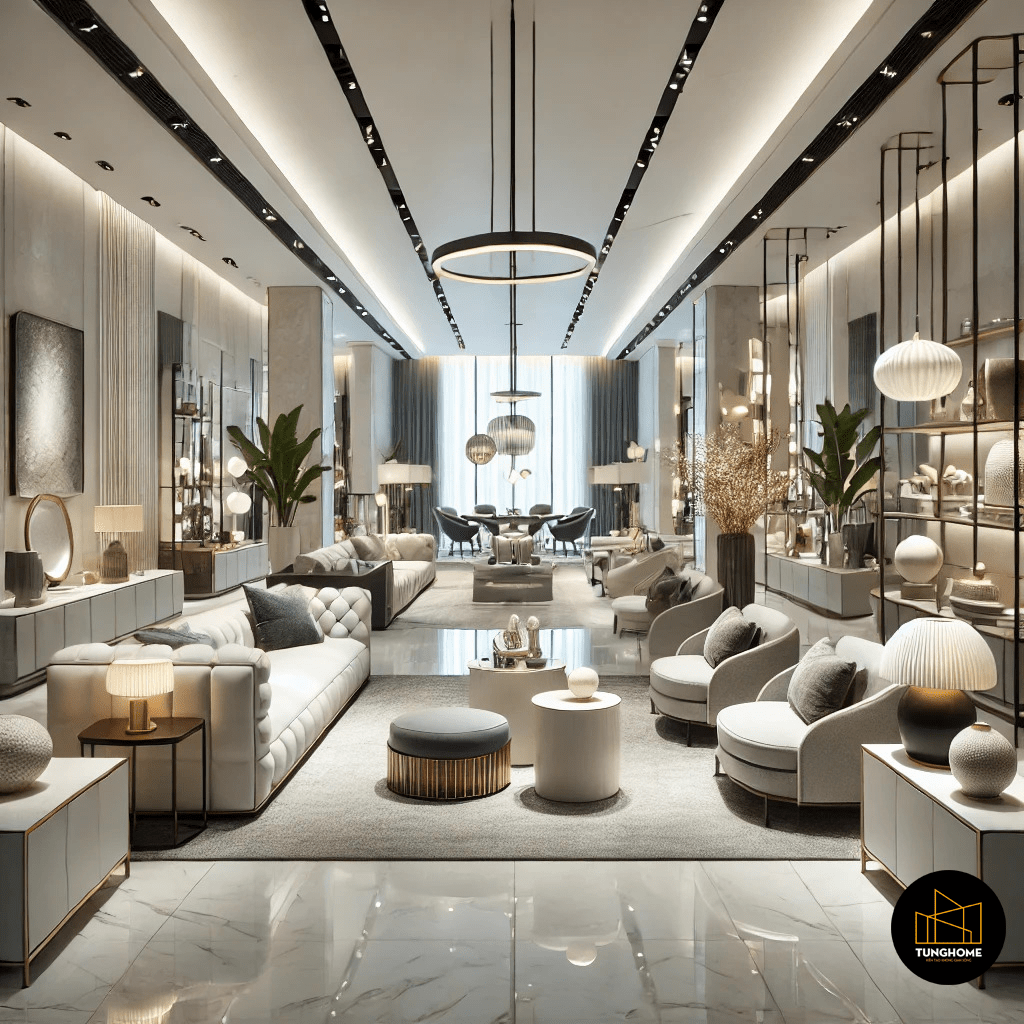 Thiết kế nội thất showroom trọn gói, giá tốt