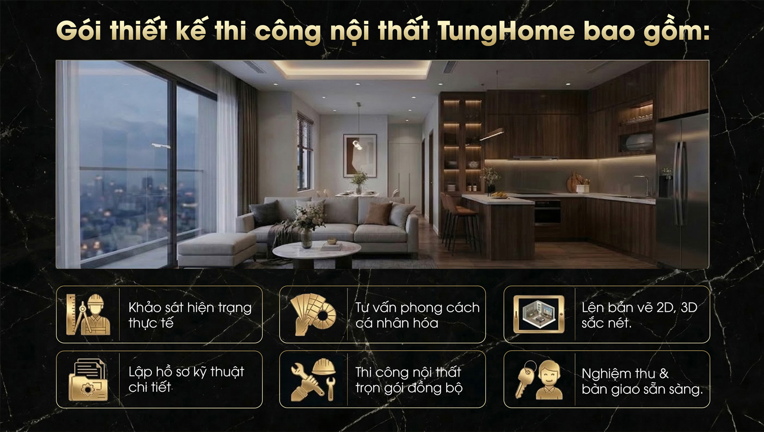 Dịch vụ thiết kế thi công nội thất quận Đống Đa của TungHome gồm những gì?