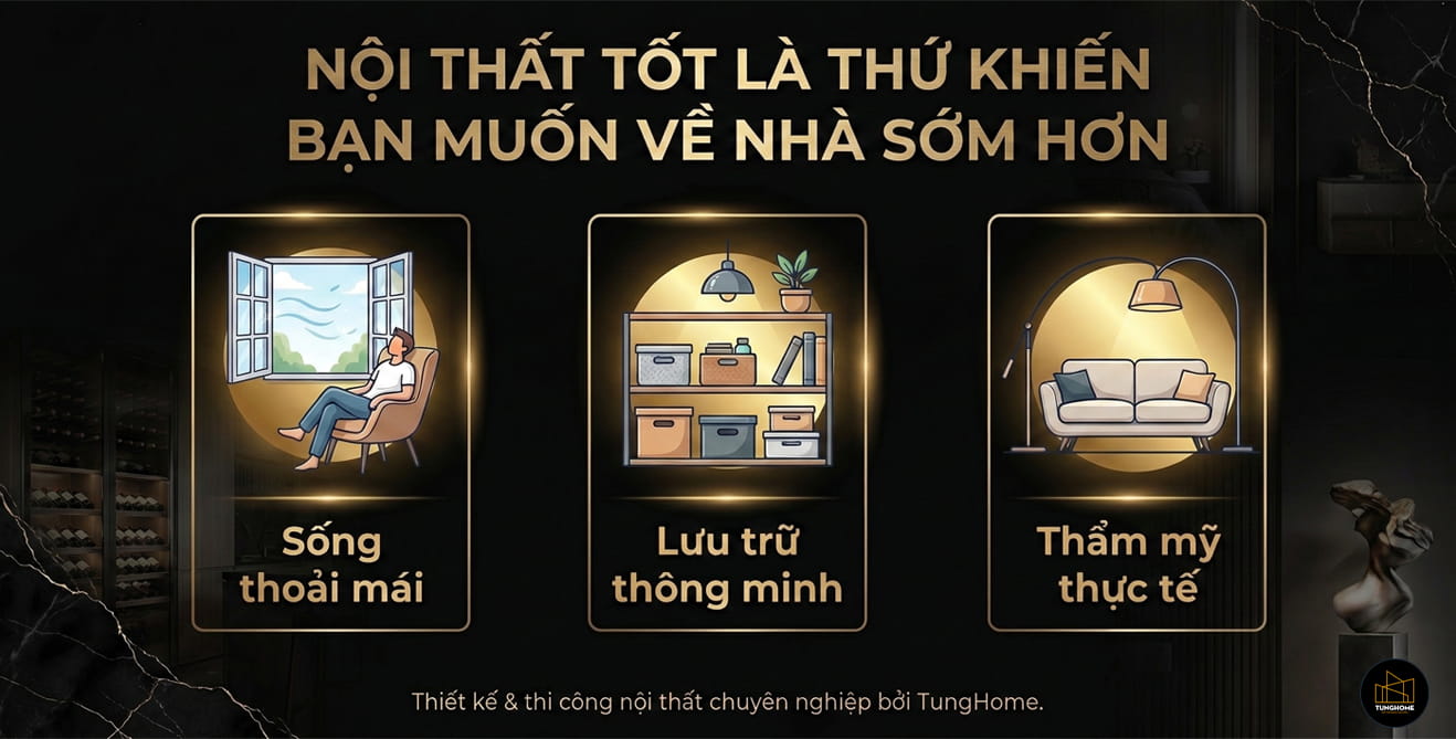 Thiết kế nội thất không chỉ để đẹp, mà để sống dễ hơn mỗi ngày