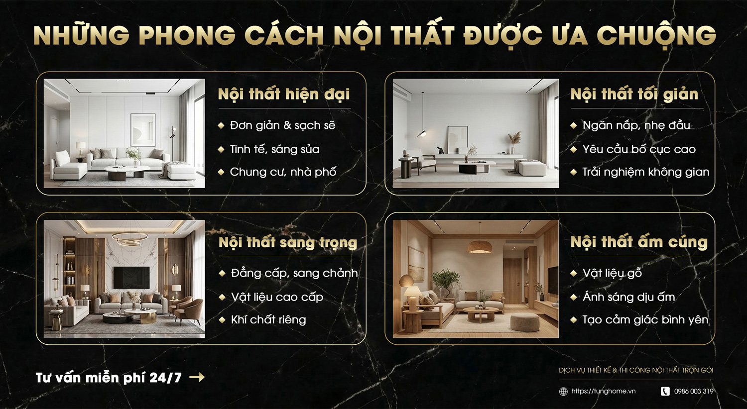 Những phong cách nội thất được ưa chuộng